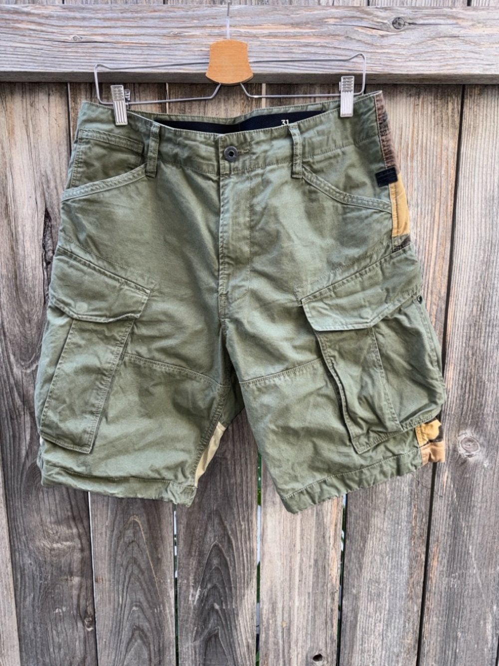 G-Star Men's Rovic Loose Cargo Shorts, Green Size 31 - Picture 7 of 12